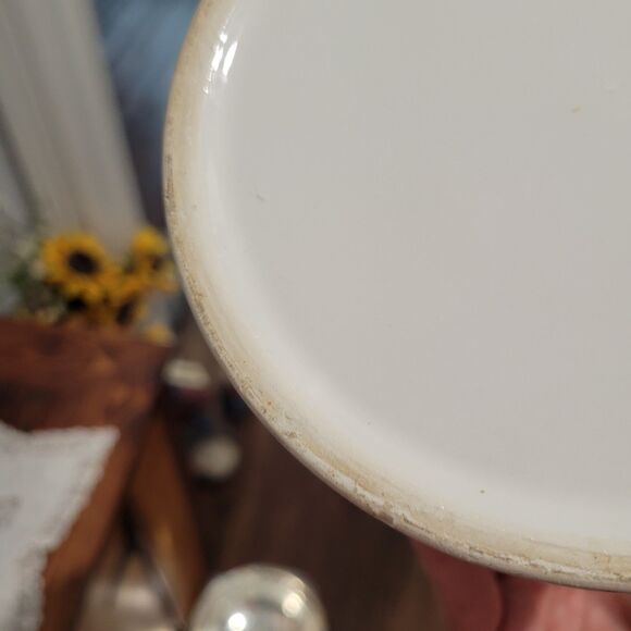 Vintage Cream white milk pitcher small Blue Geese Cottage Grandma Goose Ceramic - Picture 7 of 9